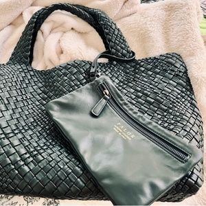 Falor Italia leather woven tote bag